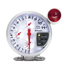 5 4in1 Tachometer Gauge Water Oil Temp Pressure 49 Color Backlit Wshift Light