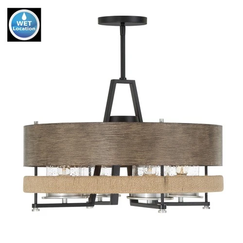 Minka Lavery 2764 Silver Creek 4 Light 20"W Pendant - Stone Grey / Coal / - Picture 2 of 5