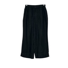 J.Jill black wash linen pull on wide legs casual pants size Medium