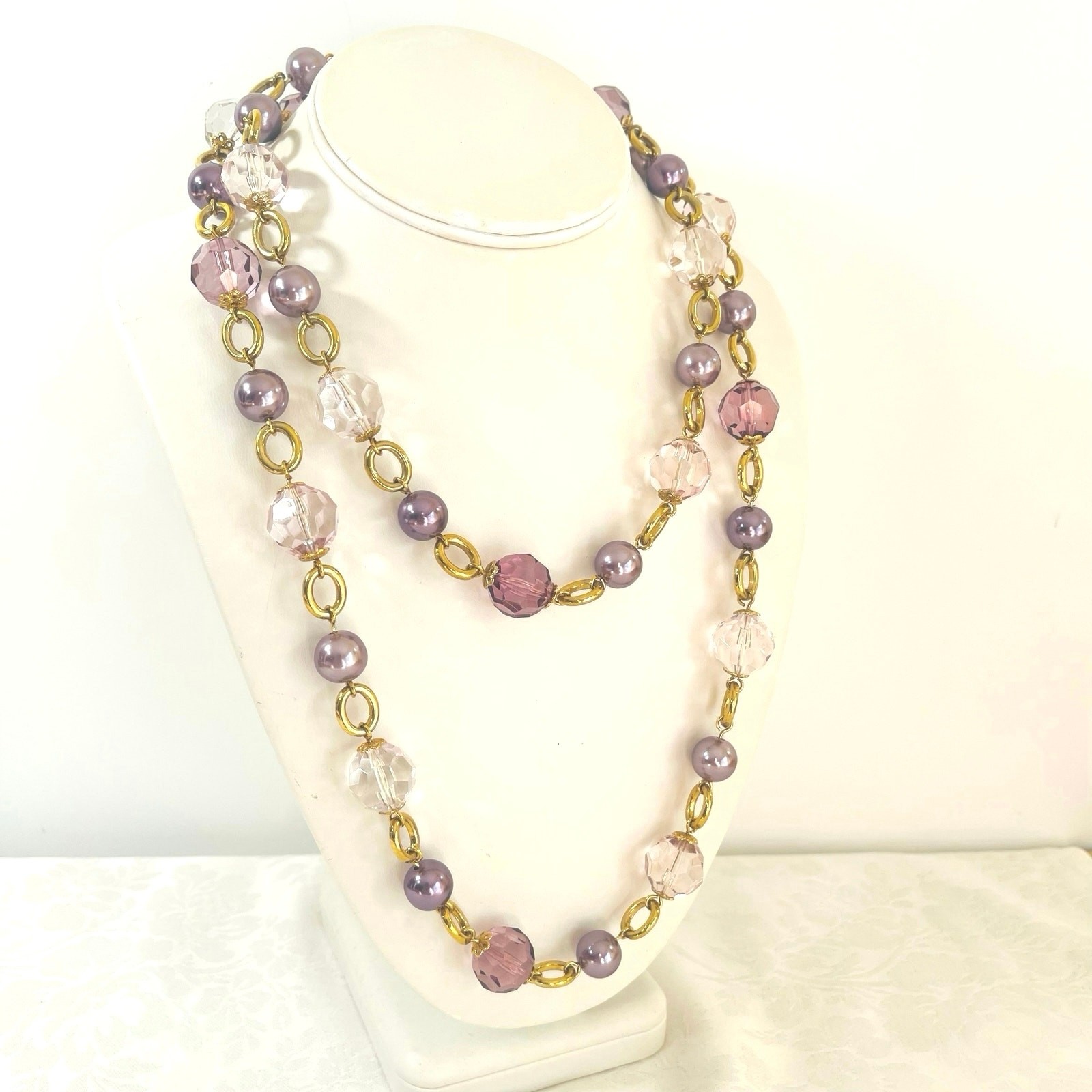 Necklace Bead Faux Pearl Vtg KJL Kenneth Jay Lane… - image 7