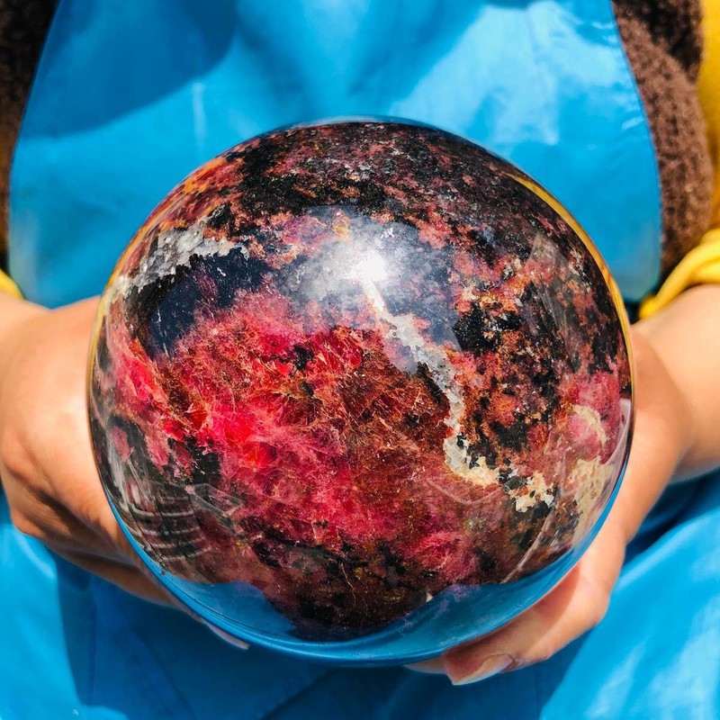 2970G Natural Rose grey stone quartz ball crystal healing sphere gemstone
