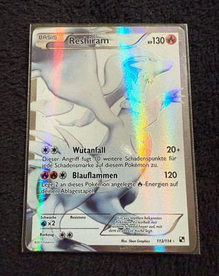 Reshiram (113 Full Art) 113/114 Black & White Holo