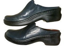 Naturalizer Vintage Navy Blue Leather Slide O...