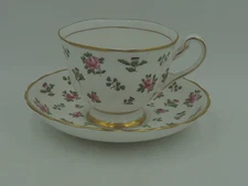 Royal Chelsea Britannia Chintz Bone China Cup & Saucer Teacup Pink Roses