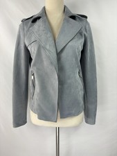 Nwt Philosopy Faux Suede Moto Jacket Baby Bluerain Shower Xs Biker Soft