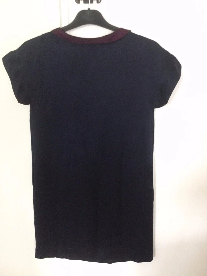 Robe en soie Bleue Marine- LES PETITES... Collection - Taille 1 - Photo 2/3