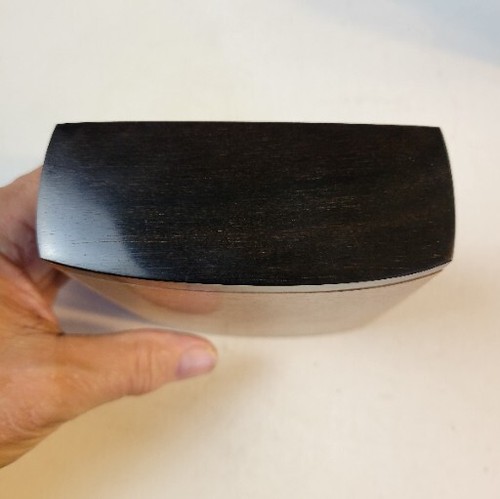 JAY O JANET O'ROURKE MINIATURE WOOD BOX TULIPWOOD BLACKWOOD RING - Picture 5 of 8