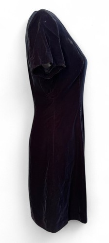 Vintage Liz Claiborne Collection Dress Womens S Black Velvet Goth 90s Whimsygoth - Picture 3 of 15