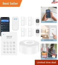 Complete Smart Home 9-Piece Alarm System - DIY Wireless Setup with Mobile Alerts