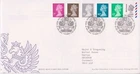 GB ROYAL MAIL FDC 2004 MACHIN DEFINITIVES 7p - 43p & WW TALLENTS PMK