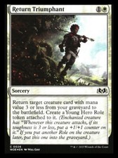 Return Triumphant (foil) Wilds of Eldraine NM+ *Mythic Relics*