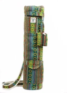 Cotton Blend Hemp Yoga Mat Carrier Bag Adjustable Strap Yoga Mat Carrier Gym Bag