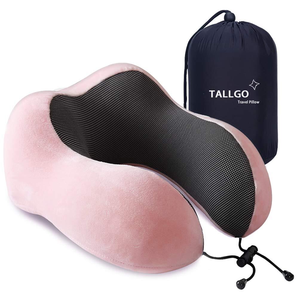 Travel Pillow Best Memory Foam Neck Pillow Head Support Soft Pillow for Sleep...-image