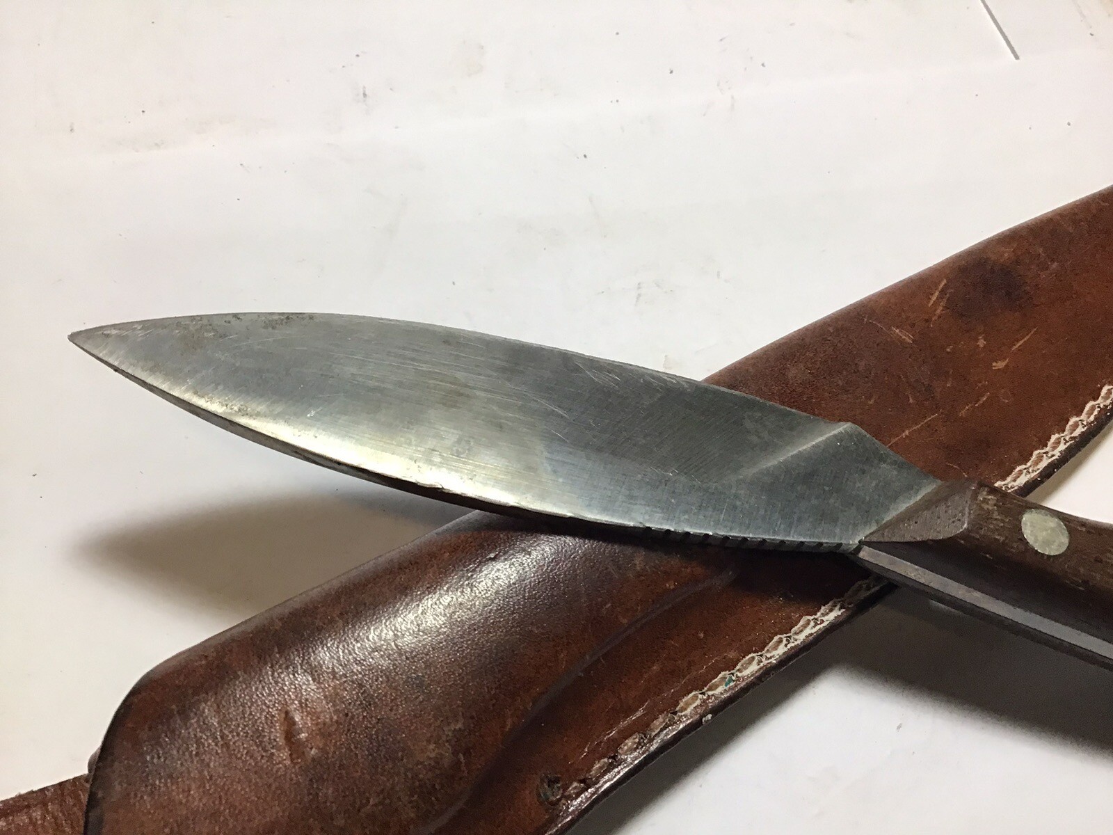 Vintage Russell Belt Knife Canada with leather sheath. eBay