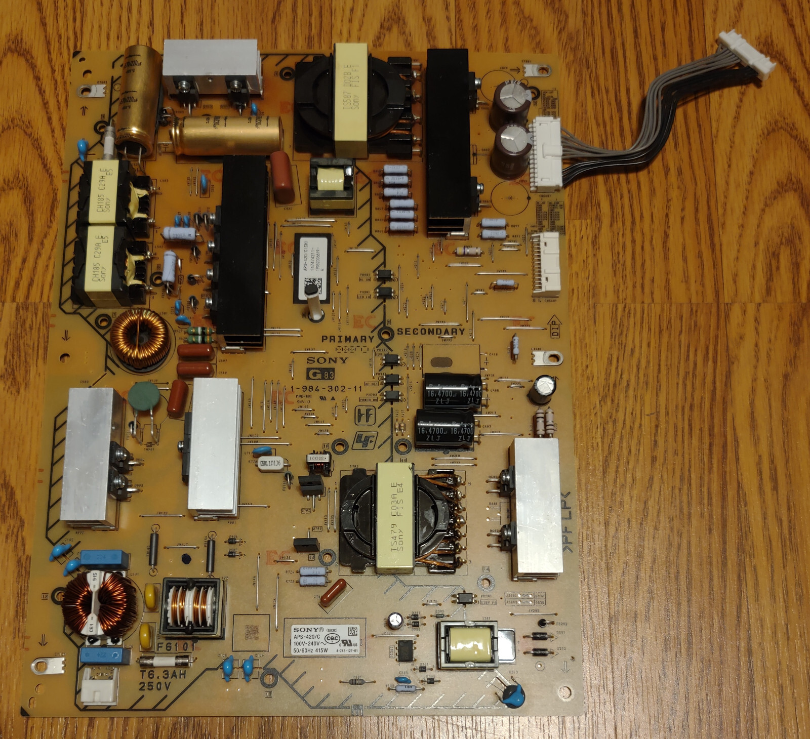 APS420/C 198430211 19052006619 POWER SUPPLY BOARD FOR SONY 65" XBR