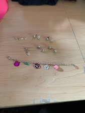 Lots of 6 pieces of Kids Jewelry Bracelets and Pierced Earrings USED