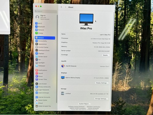 Apple iMac Pro 5K 27" 8-Core Intel Xeon 3.2GHz 32GB 1TB Vega 56 A1862 Late 2017 - Picture 2 of 16