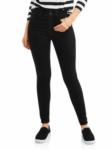 WOMENS High-RISE SKINNY LEG BLACK JEANS 