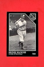 1991 CONLON SPORTING NEWS -HEINIE MANUSH-WASHINGTON SENATORS  CARD-NM