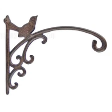 Large Bird Plant Hanger Scrolls Hook Flower Basket Holder Antique Style 12 inch
