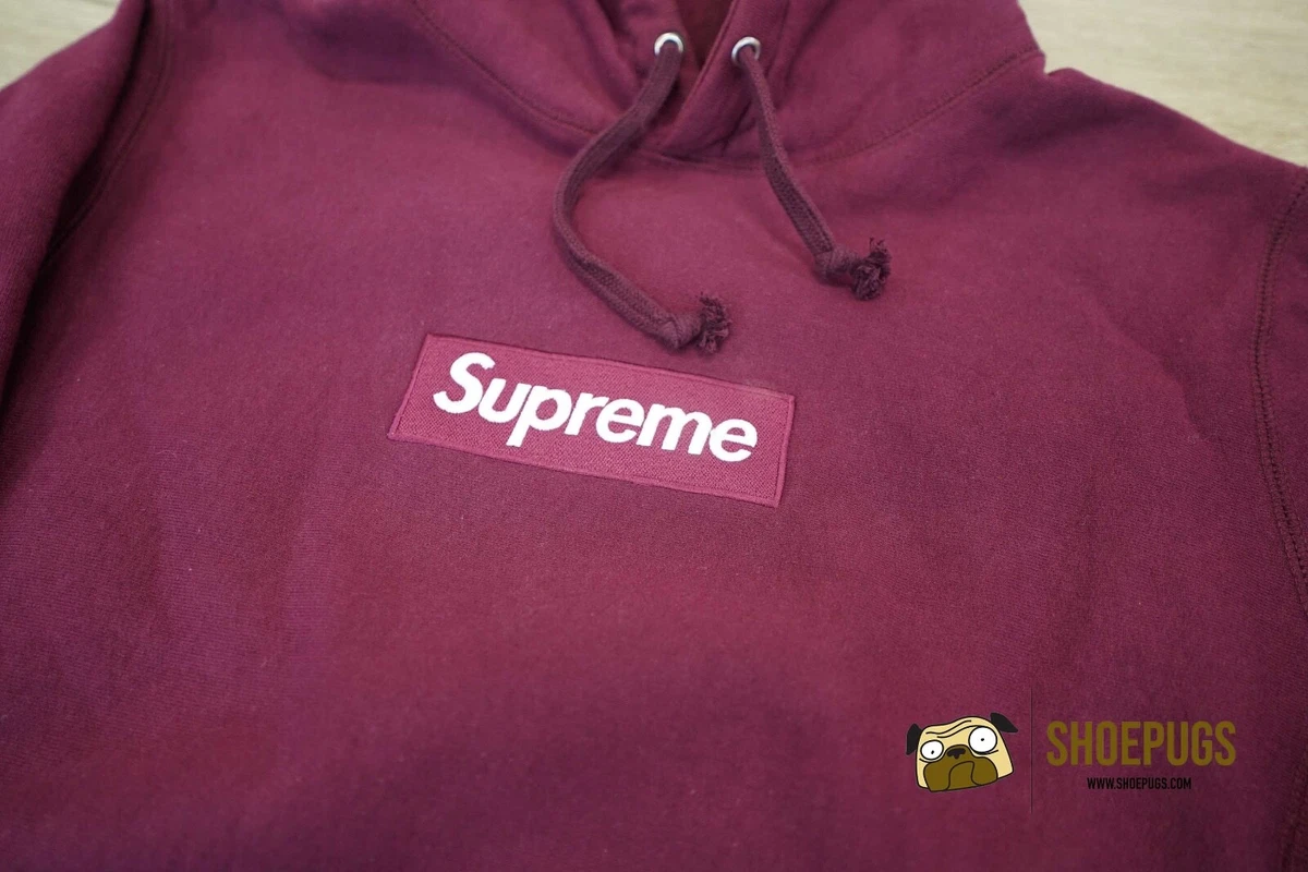 FW21 Supreme Box Logo Hooded Sweatshirt Plum size Medium preowned