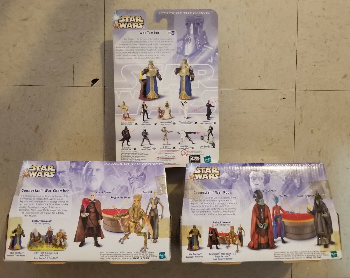 Star Wars Geonosis War Room Complete Wat Tambor Nute Gunray Clone
