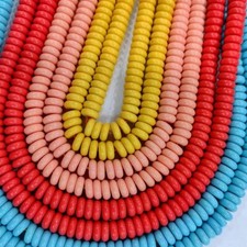 3x8mm 3x10mm Multicolour Turquoise Rondelle Disc Spacer Beads for Jewelry Making