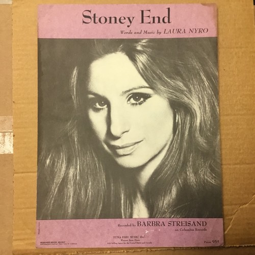 BARBARA STREISAND “STONY END” sheet music LAURA NYRO WORDS & LYRICS #374 - 第 1/8 張圖片
