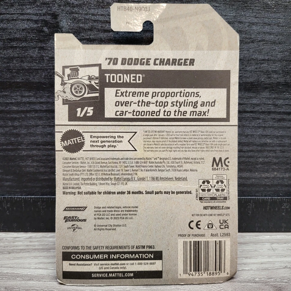 Hot Wheels Tooned - '70 Dodge Charger - Image 3 of 4