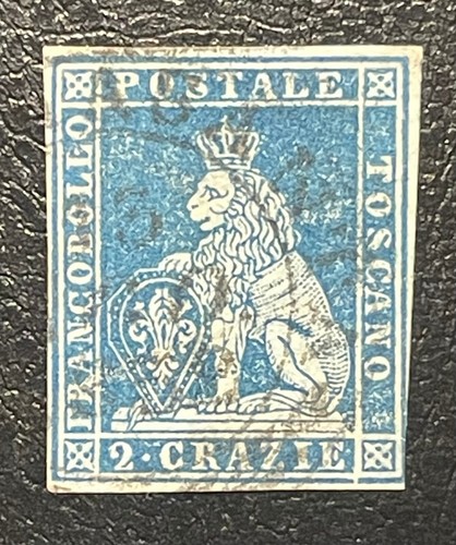 Granducato di Toscana, 2 crazie catalogo Sassone N. 5a, prima emissione 1851