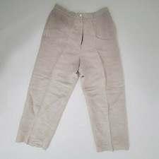 Liz Claiborne First Issue Women's Linen Pants Beige Size 12