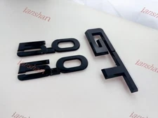 3X Set Side 5.0 Rear DeckLid GT Emblems Badges 3D Replacement Gloss Black
