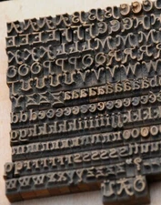 Bookbinding Brass Type set 0.18" embossing gold finishing bookbinder gilding .*