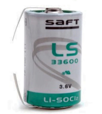 SAFT LS33600CNR Lithium Batterie D 3,6V 17Ah Li-SOCl2 mit Lötfahnen