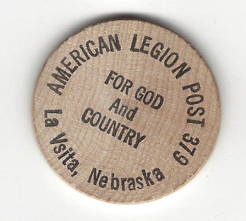American Legion Post 379, Las Vista, Nebraska, Token, Wooden Buffalo Nickel