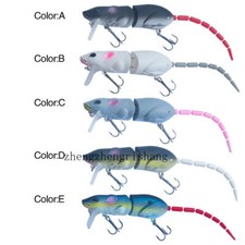 15.5g/15.5cm Multi Jointed Topwater Rat Mouse Fishing Lure Bass Lunker Lure 