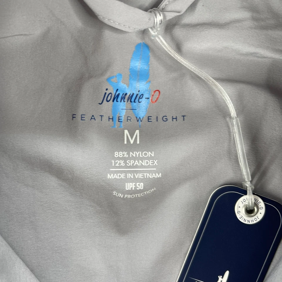 JOHNNIE-O Mens MEDIUM Axis Featherweight Full Zip Golf Vest Seal Gray NEW $178 - Image 3 of 4