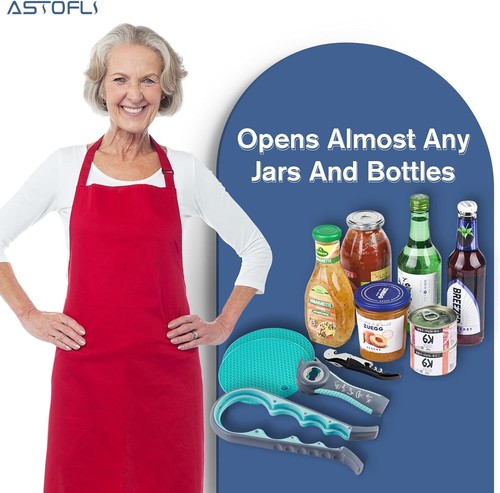 Jar Opener Gripper For Seniors With Arthritis: Rubber Bottle Opener For Arthriti - Picture 2 of 6