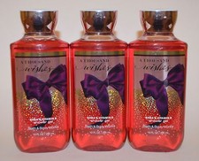 3 BATH  BODY WORKS A THOUSAND WISHES SHOWER GEL WASH SHEA VITAMIN E SIGNATURE