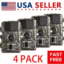 4x Hunting Game Trail Camera 1440P Wildlife Waterproof Cam Night Vision-US Stock
