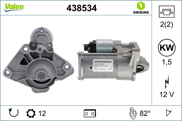 Anlasser Motorino D'avviamento Valeo 438534 FüR Fiat Renault Opel Nissan-image