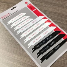 10PCS Multi Pack - Reciprocating Saw Blades Wood Bi Metal Suit Milwaukee Makita