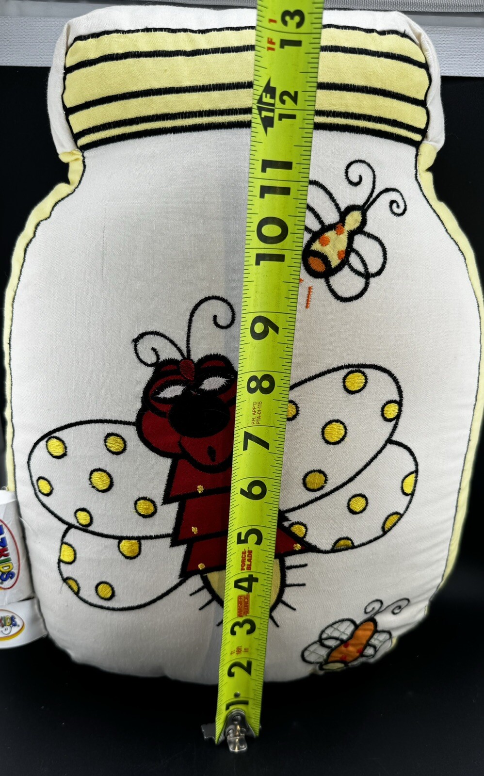 Super Cute Double Sided Firefly Lightening Bug Accent Pillow 16”