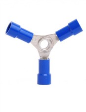 MVP 10 Vinyl Insul 3 Way Wye Y Wire Terminal Splice Connectors Blue 14-16 AWG