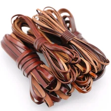 5M Faux Leather Flat Cord Rope DIY Jewellery Leather String 3/4/5/8mm Accessory
