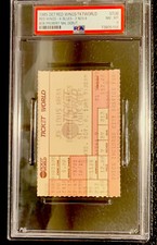 1985 Bob Probert NHL Debut Ticket Stub Detroit Red Wings 11/6 PSA 8 None Higher