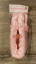 Heatless Curler Set Pink Satin Claw Clip And Scrunchie Included