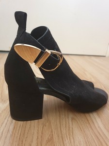 river island gold block heels