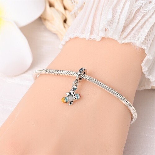 KUNSIR 925 Sterling Silver Beads Charm Food Charm Pendant For Bracelet DIY Charm - Picture 60 of 126
