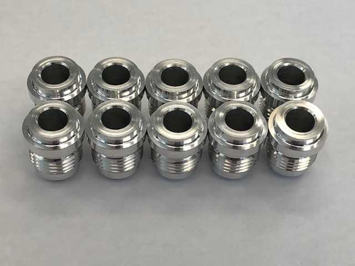AN6, 6 AN MALE BILLET 6061T6 ALUMINUM WELD ON / WELD IN FITTING BUNG - QTY 10 - Picture 2 of 4